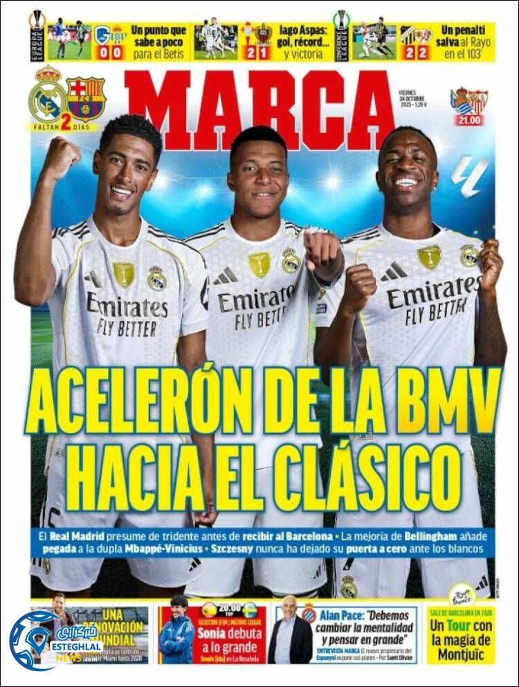  روزنامه  ورزشی مارکا  جمعه 2 آبان 1404 