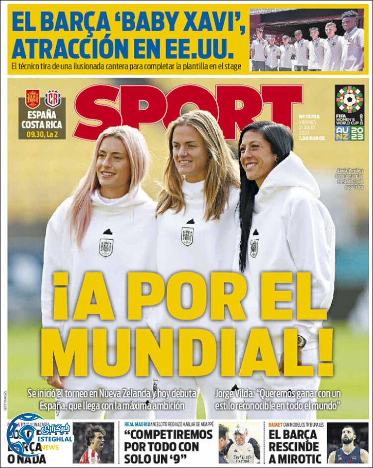 روزنامه ورزشی اسپورت جمعه 30 تیر 1402 