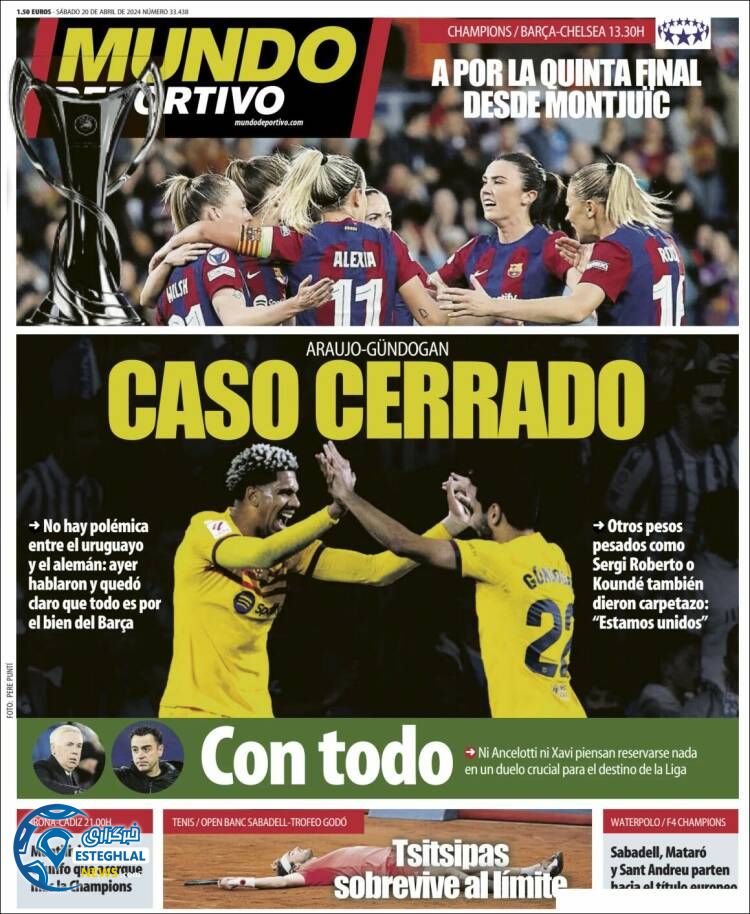 روزنامه ورزشی موندو دپورتیوو شنبه 1 اردیبهشت 1403 