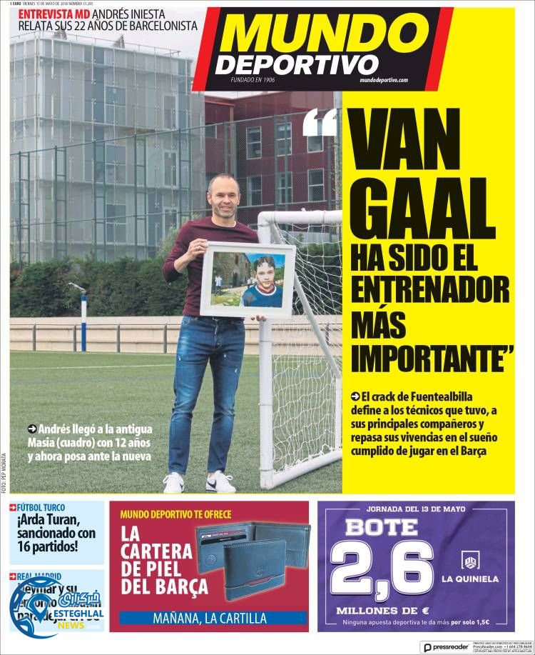 روزنامه ورزشی موندو دپورتیوو جمعه 21 اردیبهشت 1397