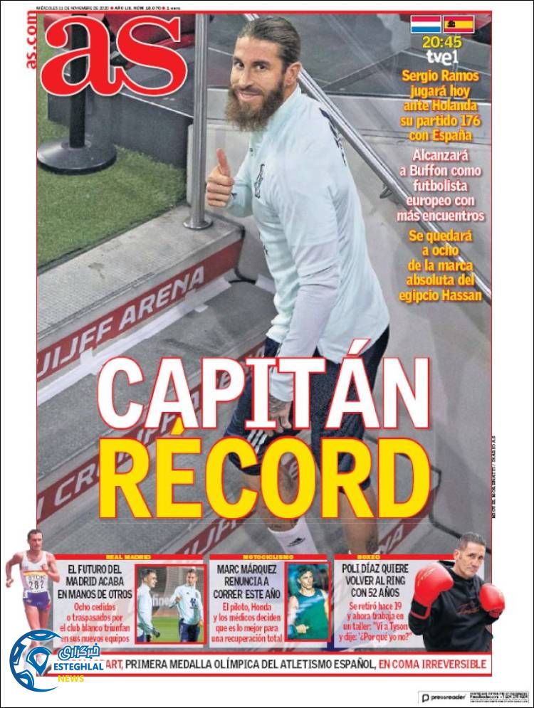 روزنامه ورزشی آاس چهارشنبه 21 آبان 1399