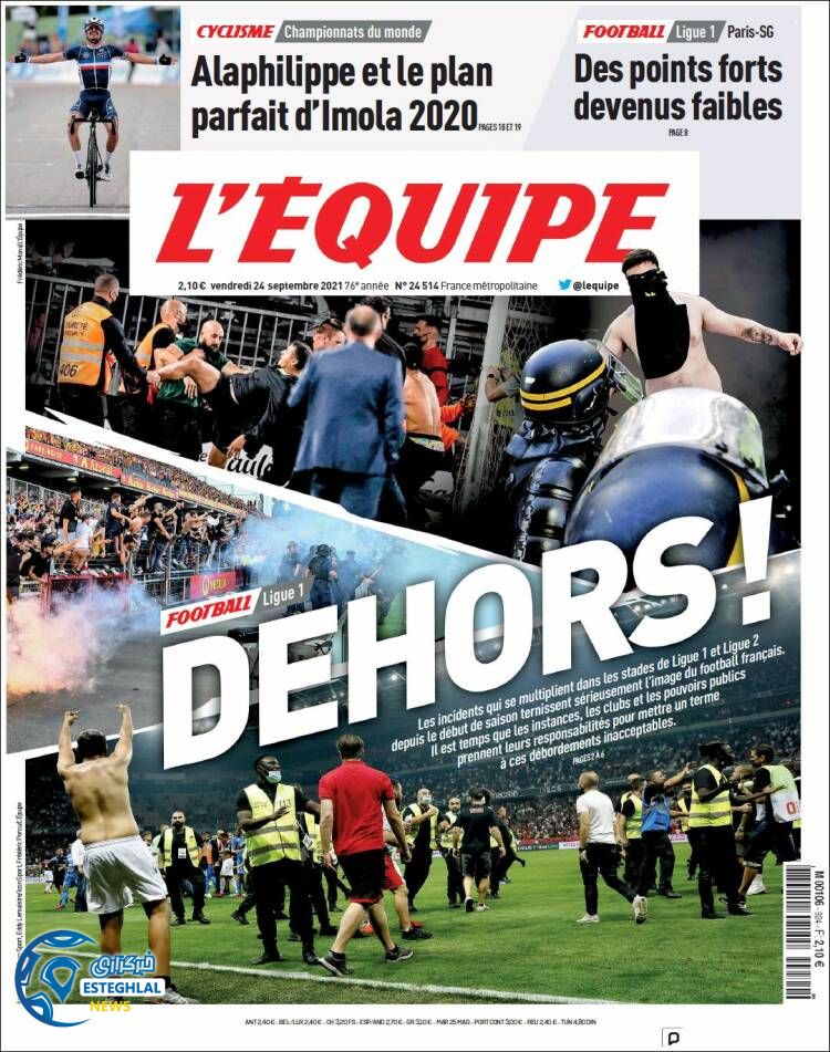 روزنامه ورزشی اکیپ جمعه 2 مهر 1400