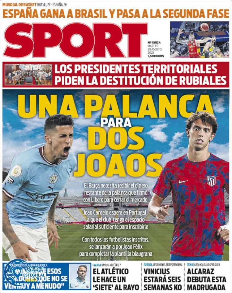 روزنامه ورزشی اسپورت سه شنبه 7 شهریور 1402