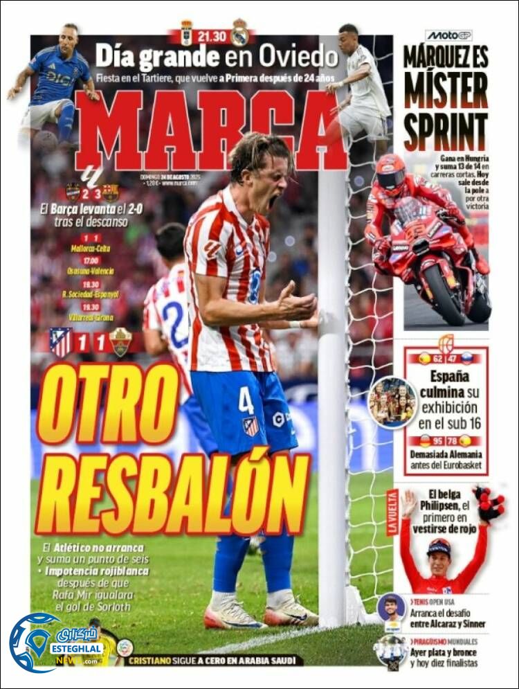 روزنامه ورزشی مارکا  یکشنبه 2 شهریور 1404 