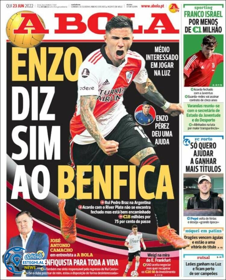 روزنامه ورزشی آبولا پنجشنبه 2 تیر 1401