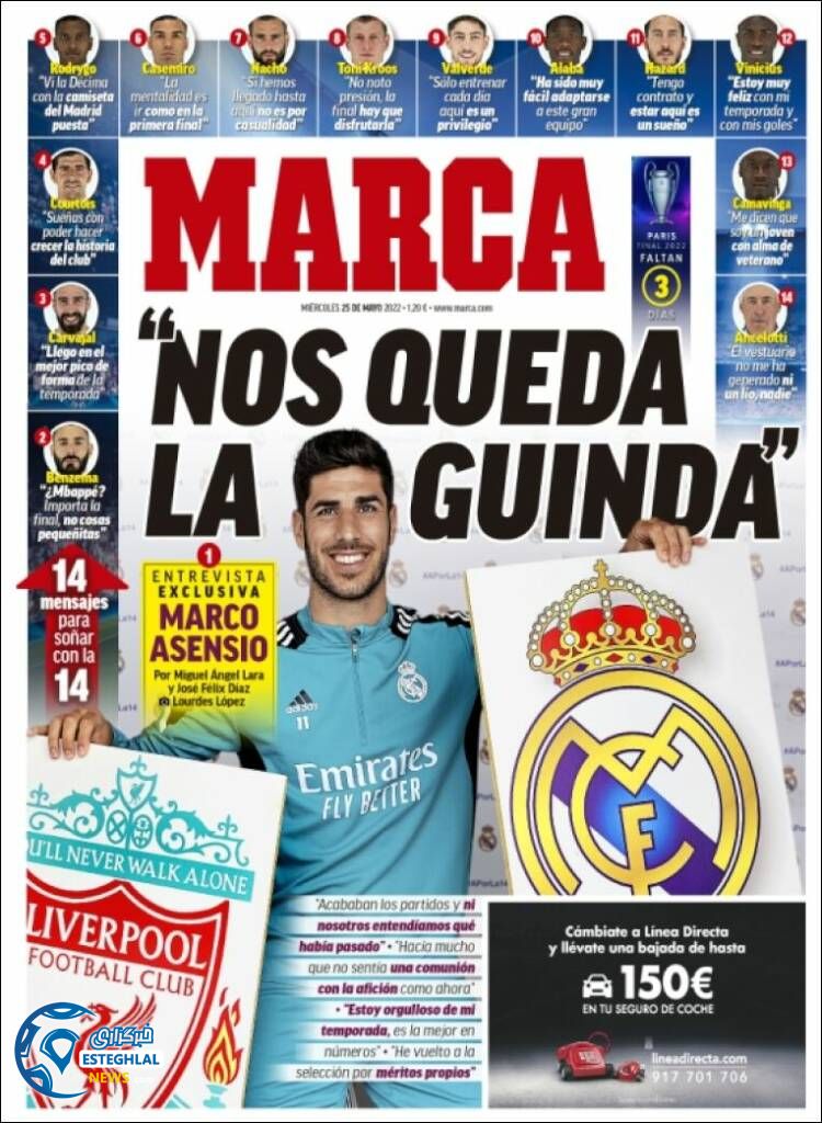 روزنامه ورزشی مارکا چهارشنبه 4 خرداد 1401