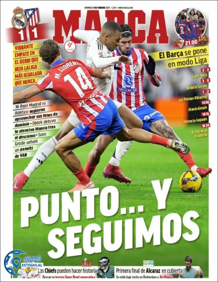 روزنامه  ورزشی مارکا یکشنبه 21 بهمن 1403 