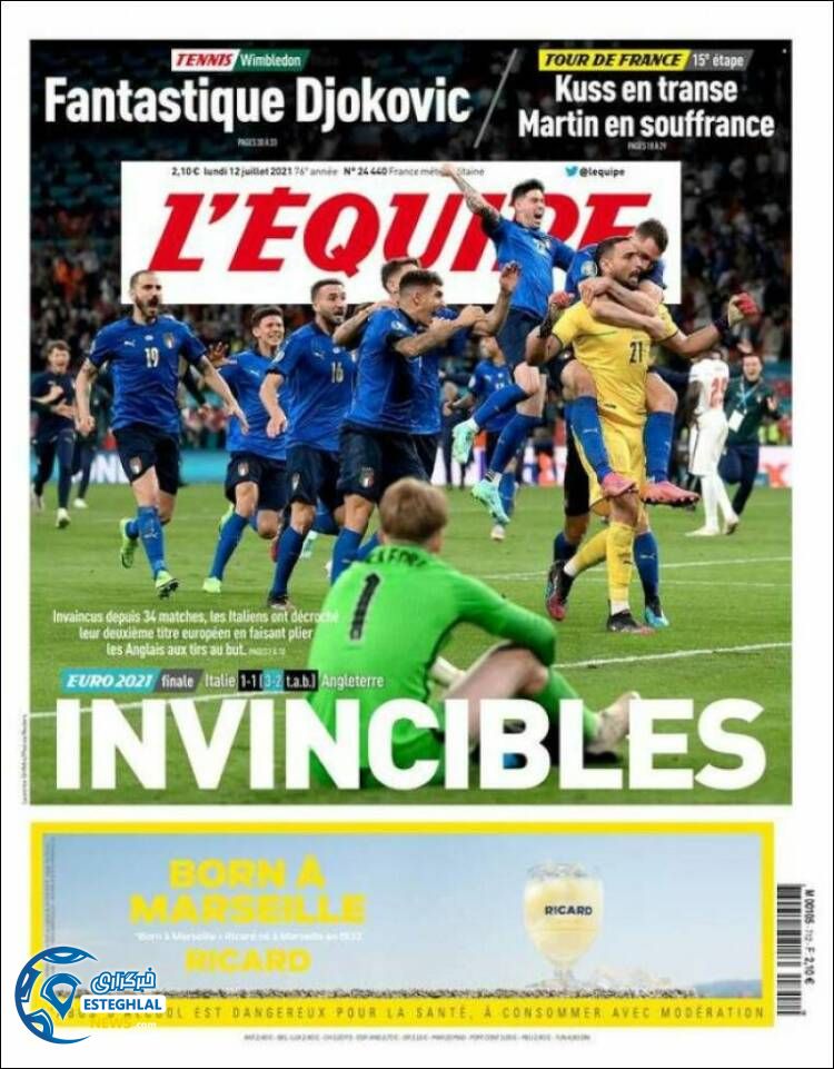 روزنامه ورزشی اکیپ دوشنبه 21 تیر 1400