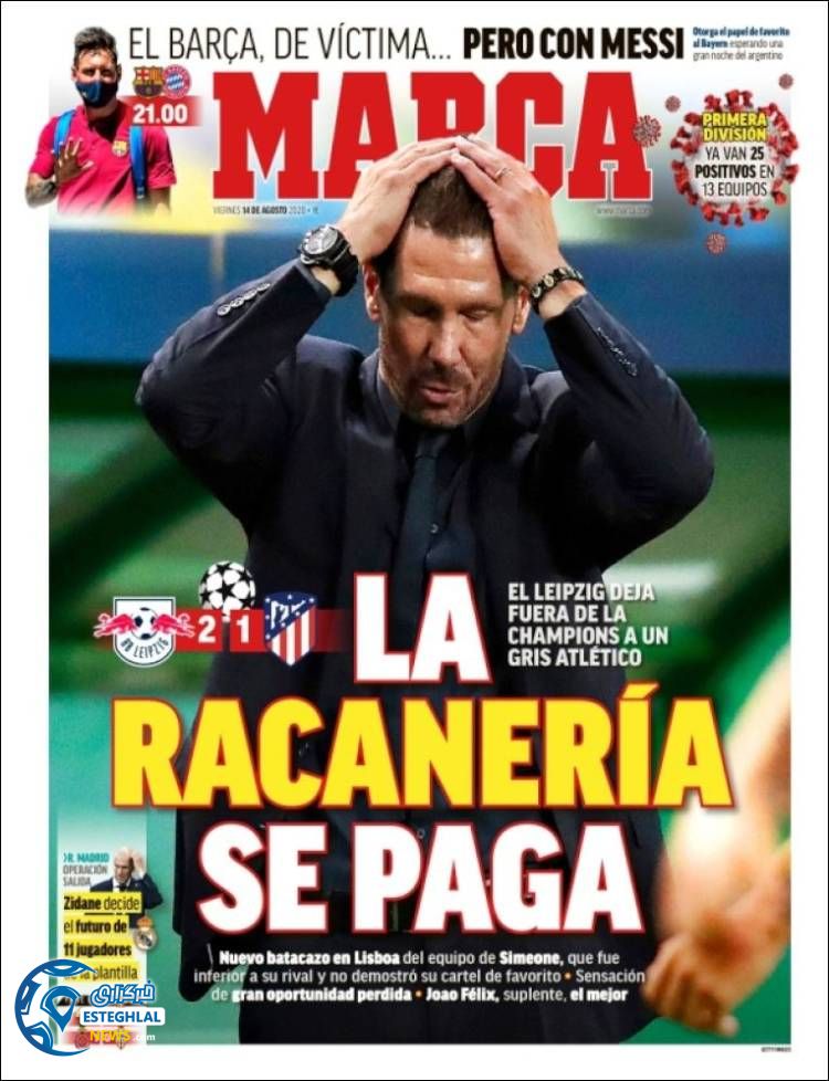 روزنامه ورزشی مارکا جمعه 24 مرداد 1399