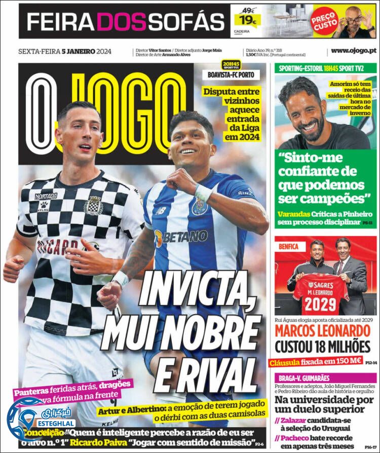 روزنامه ورزشی اوجوگو جمعه 15 دی 1402 