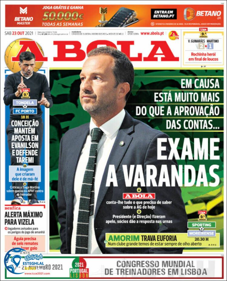 روزنامه ورزشی آبولا شنبه 1 آبان 1400