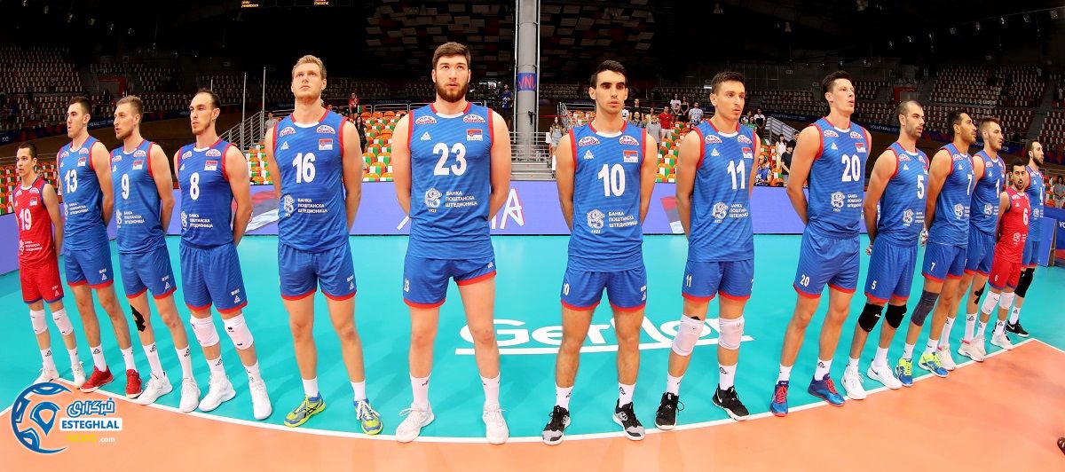 دیدار تیم های ملی والیبال ایران و صربستان