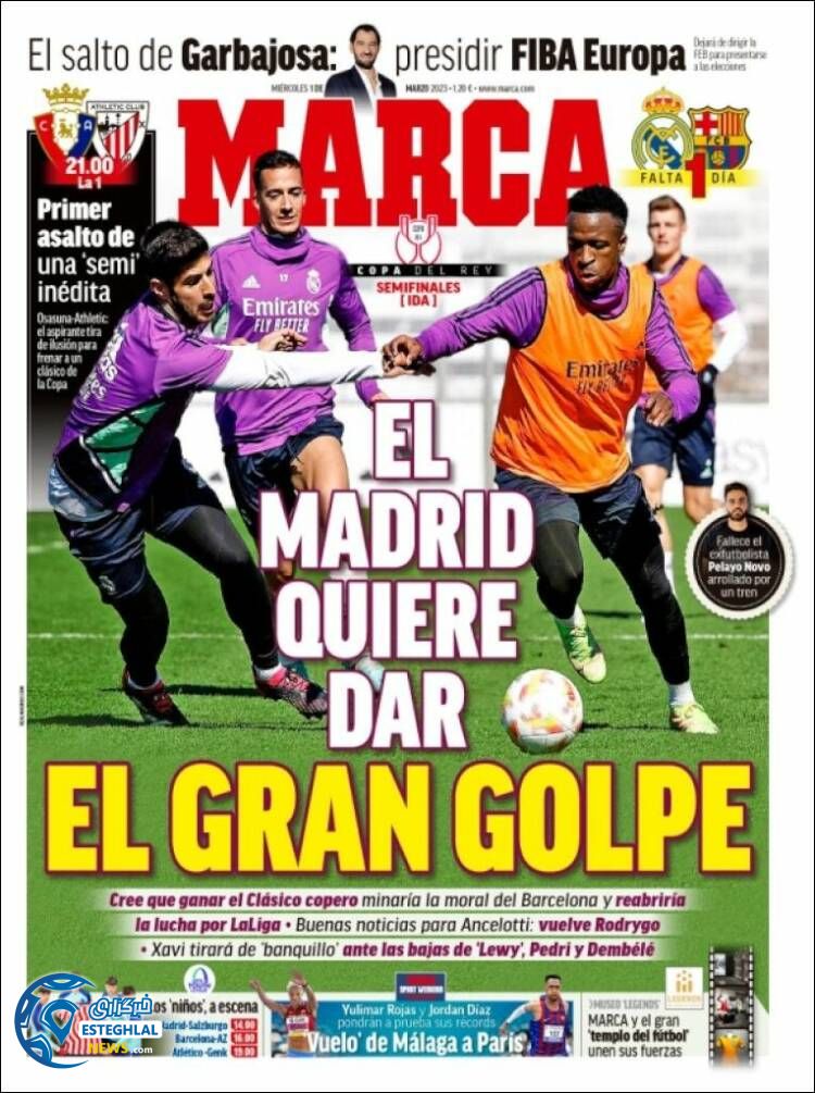 روزنامه ورزشی مارکا چهارشنبه 10 اسفند 1401 