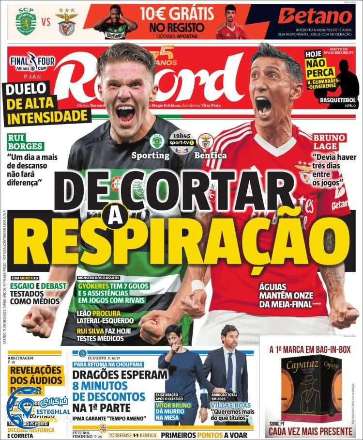 روزنامه ورزشی رکورد شنبه 22 دی 1403 