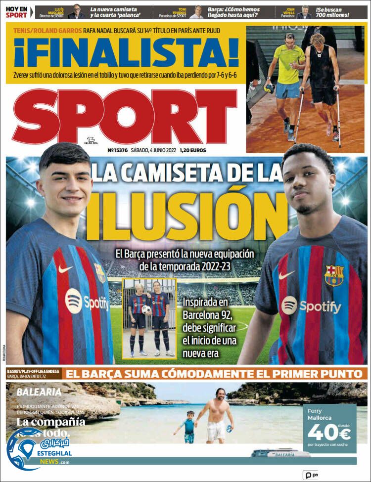 روزنامه ورزشی اسپورت شنبه 14 خرداد 1401