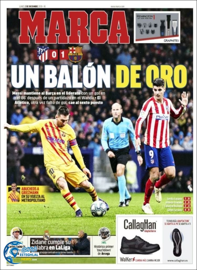 روزنامه ورزشی مارکا دوشنبه 11 آذر 1398