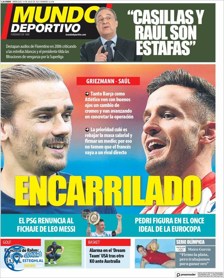 روزنامه ورزشی موندو دپورتیوو چهارشنبه 23 تیر 1400