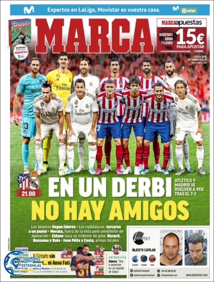 روزنامه ورزشی مارکا شنبه 6 مهر 1398