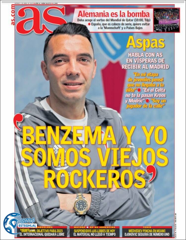 روزنامه ورزشی آ اس جمعه 12 فروردین 1401