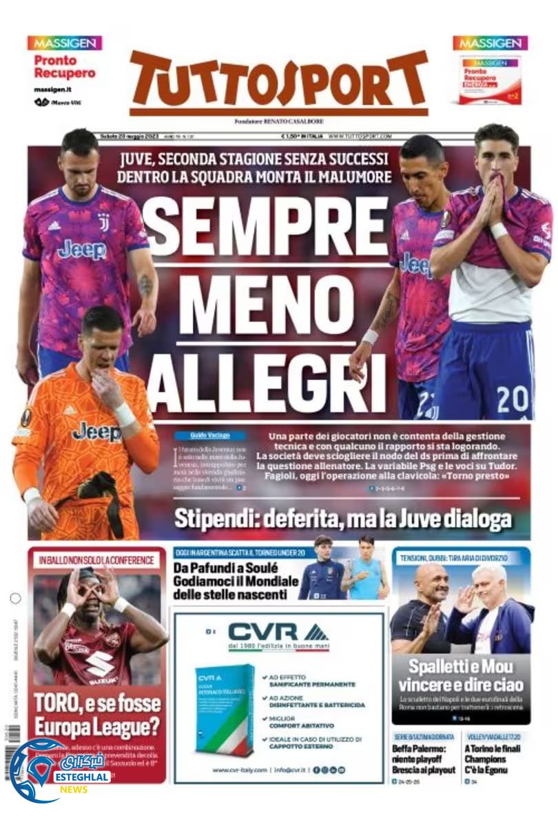 روزنامه ورزشی توتو اسپورت شنبه 30 اردیبهشت 1402 