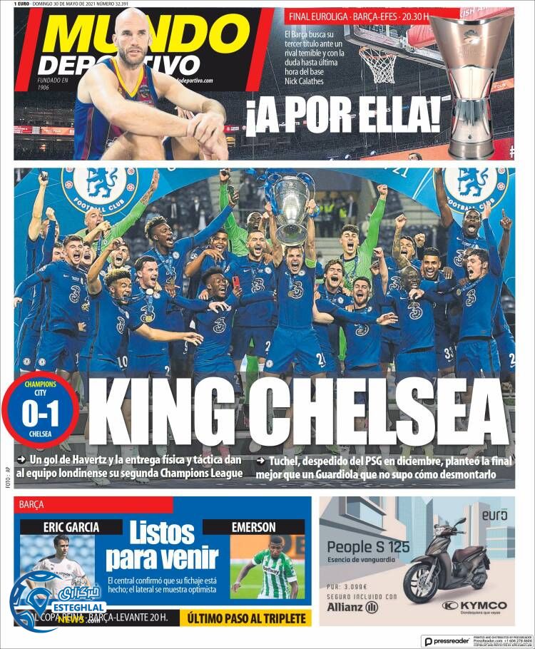 روزنامه ورزشی موندو دپورتیوو یکشنبه 9 خرداد 1400