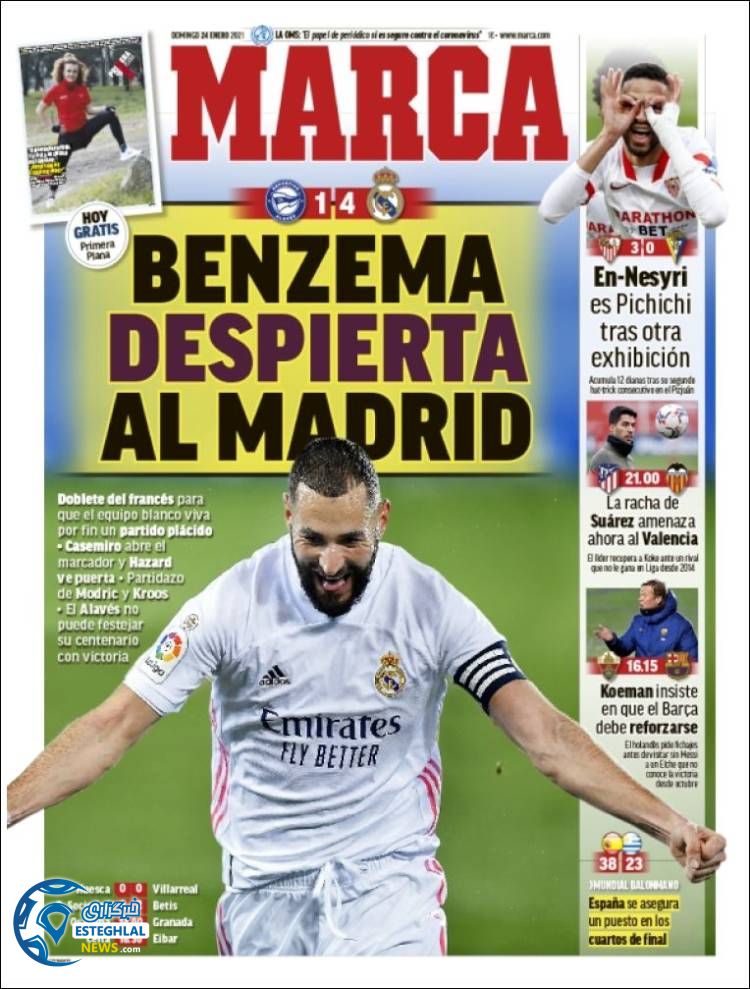 روزنامه ورزشی مارکا یکشنبه 5 بهمن 1399