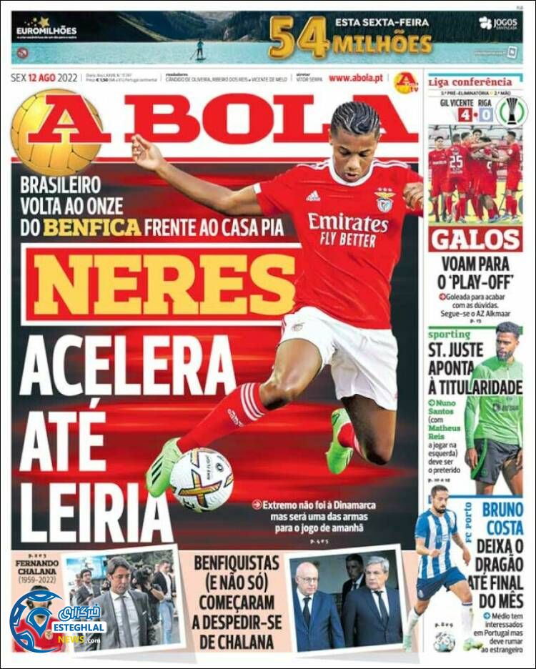 روزنامه ورزشی آبولا جمعه21 مرداد 1401 