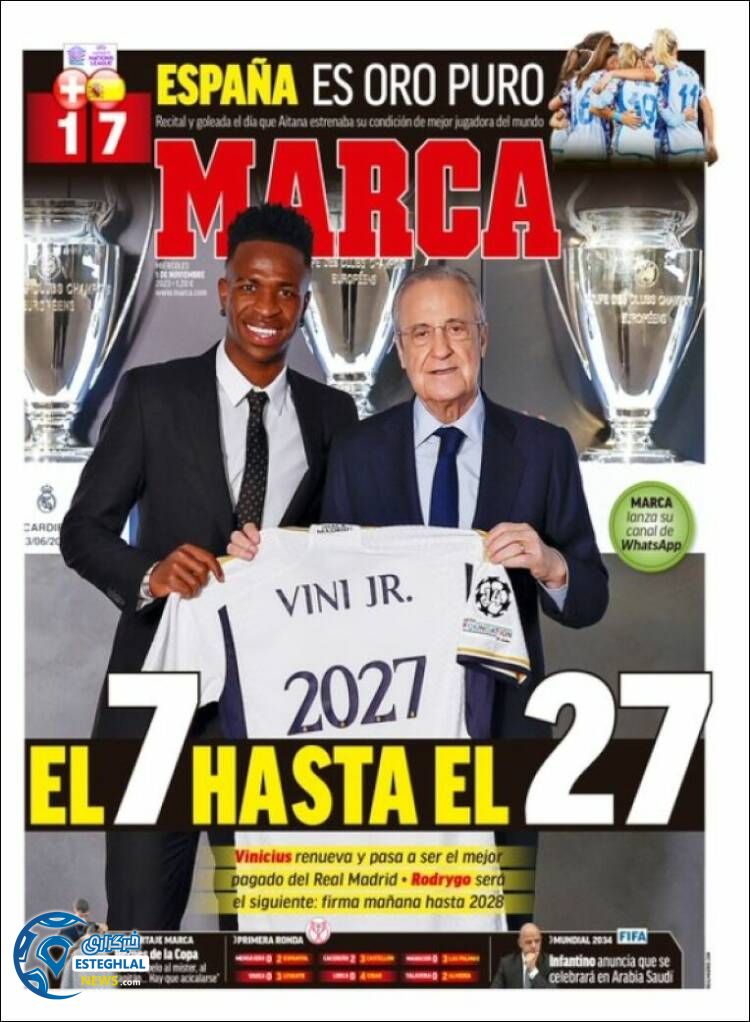 روزنامه ورزشی مارکا چهارشنبه 10 آبان 1402 