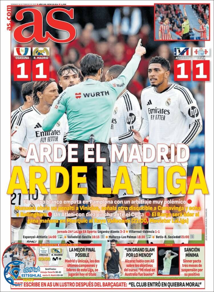 روزنامه ورزشی  آ اس یکشنبه 28 بهمن 1403 