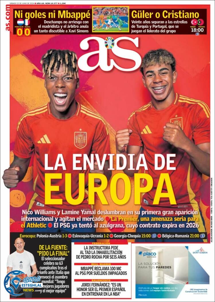 روزنامه ورزشی آ اس شنبه 2 تیر 1403 