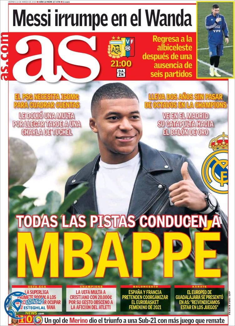 روزنامه ورزشی آاس جمعه 2 فروردین 1398