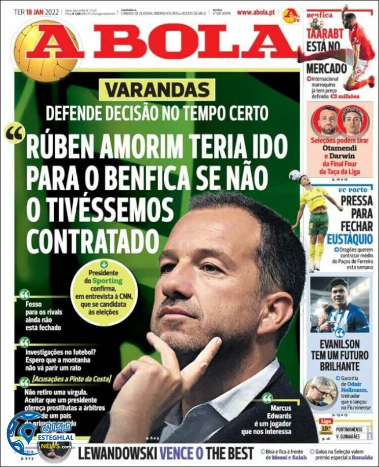 روزنامه ورزشی آبولا سه شنبه 28 دی 1400