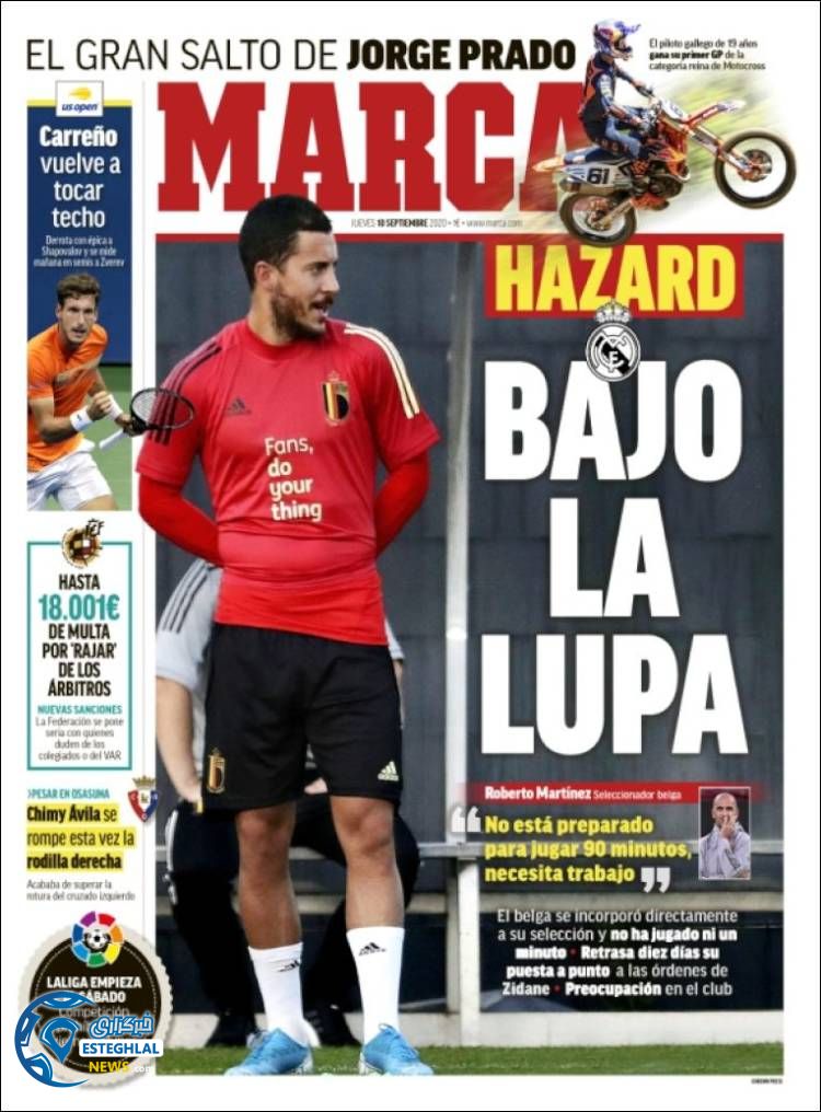 روزنامه ورزشی مارکا پنجشنبه 20 شهریور 1399