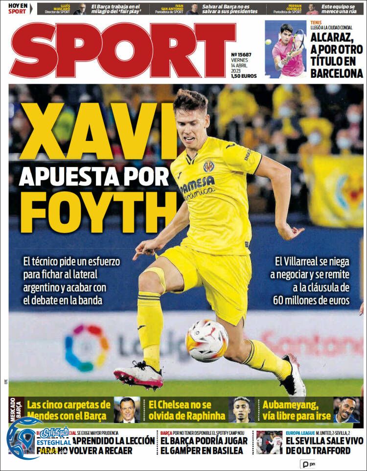 روزنامه  ورزشی  اسپورت جمعه 25 فروردین 1402 