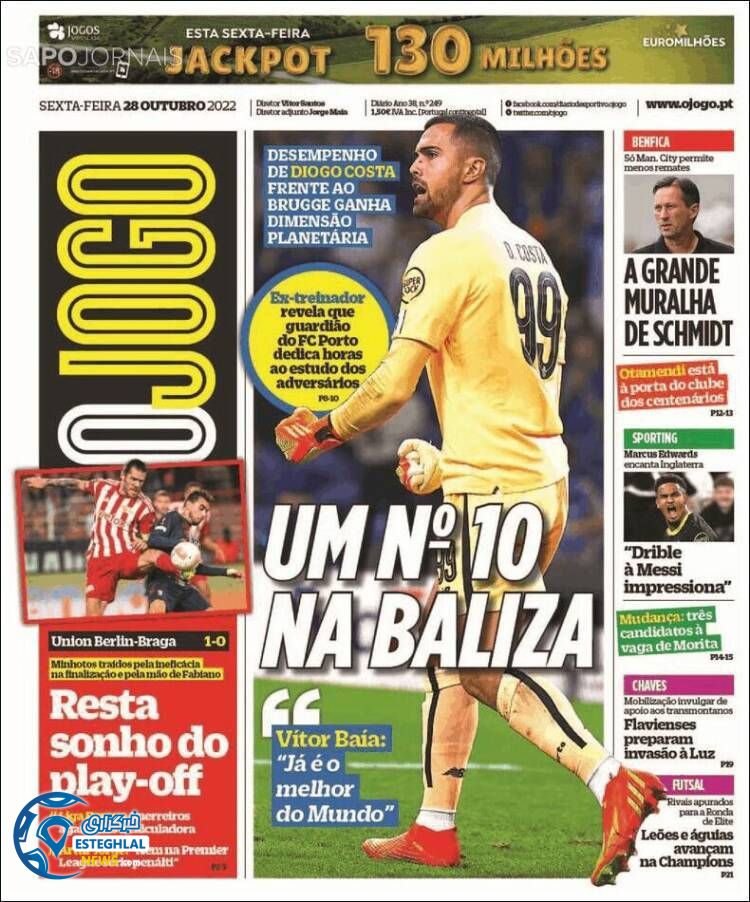 روزنامه ورزشی اوجوگو جمعه 6 آبان 1401 