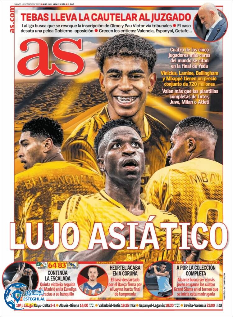 روزنامه ورزشی آ اس شنبه 22 دی 1403 