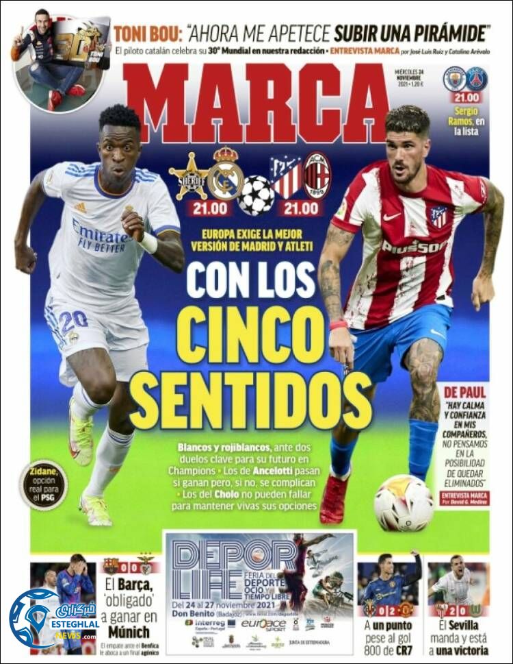 روزنامه ورزشی مارکا چهارشنبه 3 آذر 1400