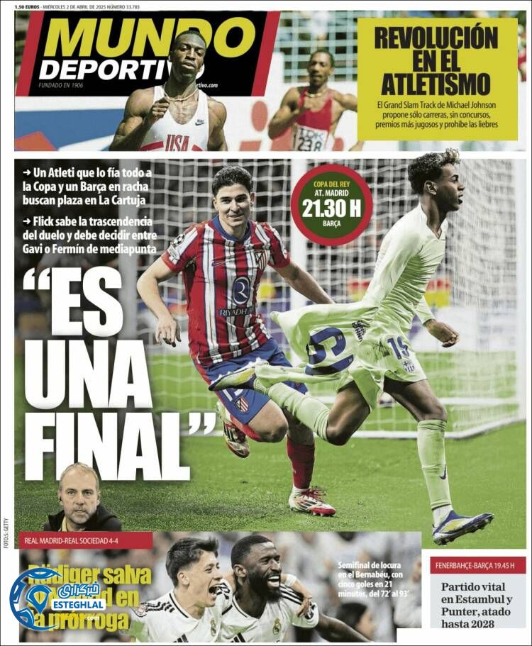 روزنامه ورزشی موندو دپورتیوو چهارشنبه 13 فروردین 1404 