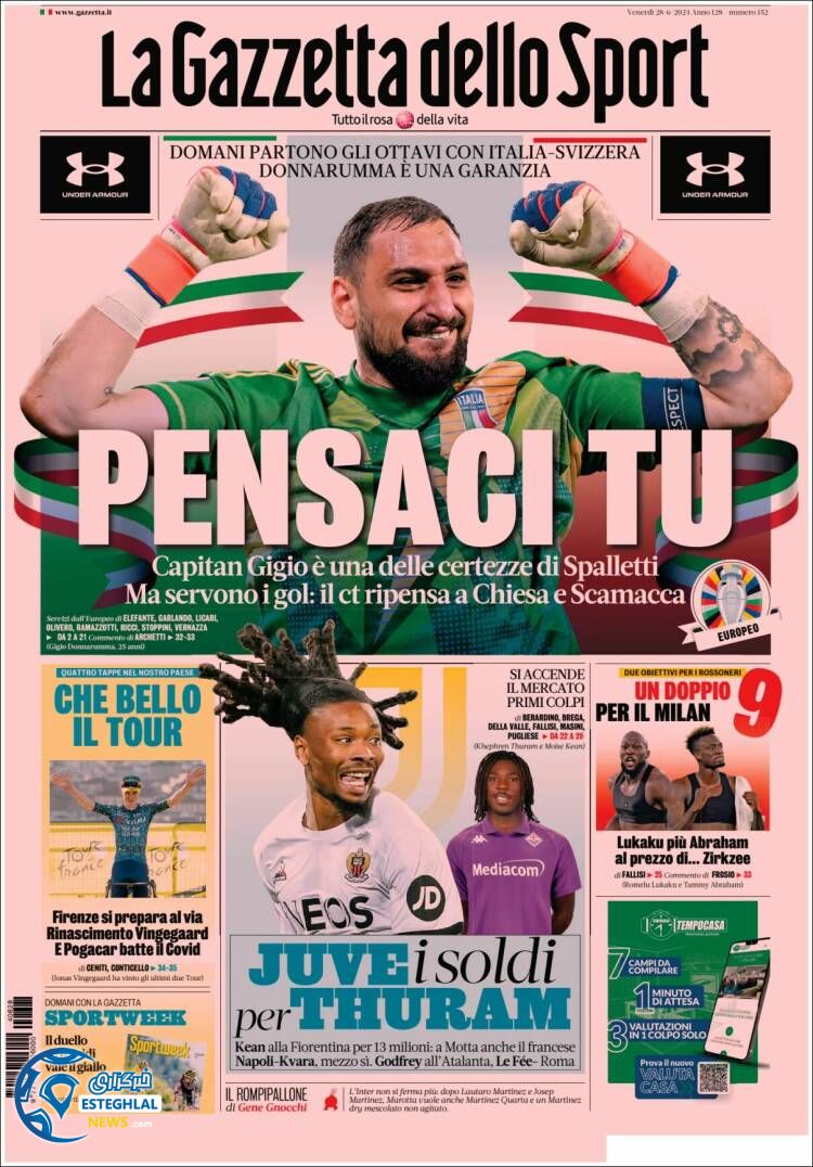 روزنامه ورزشی گاتزتا دلو اسپورت جمعه 8 تیر 1403 