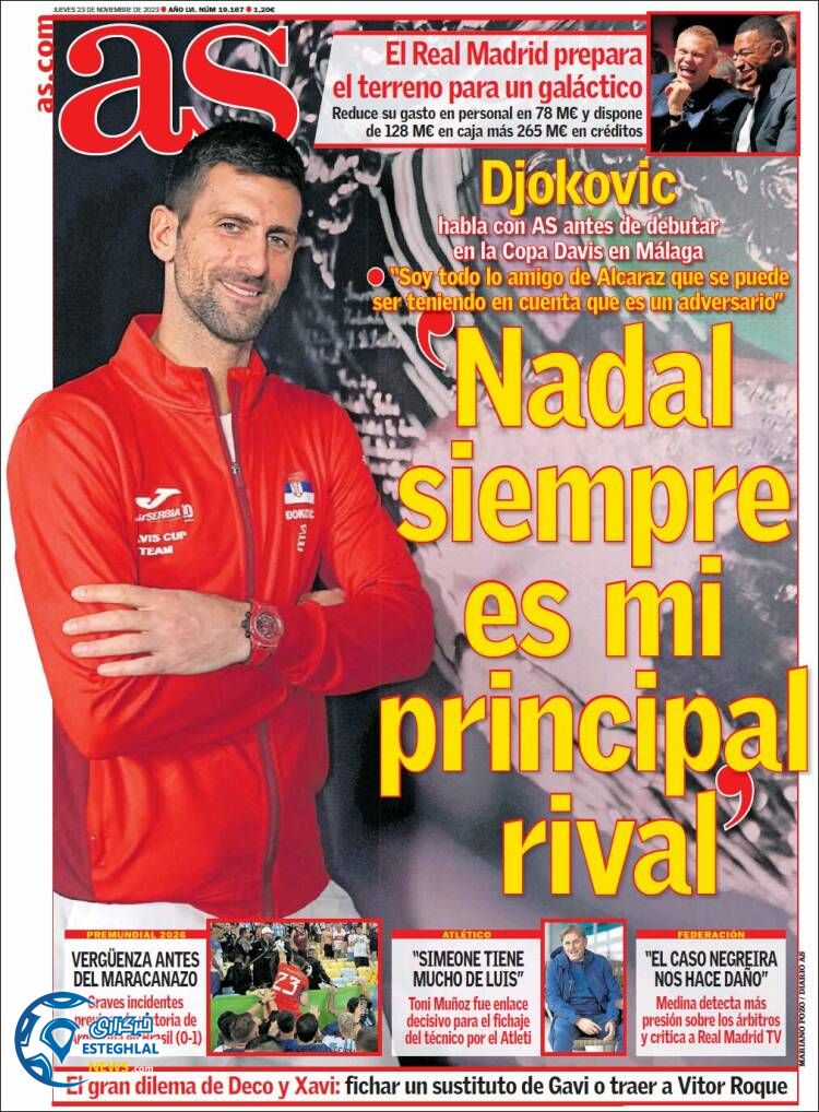 روزنامه ورزشی آ اس پنجشنبه 2 آذر 1402 