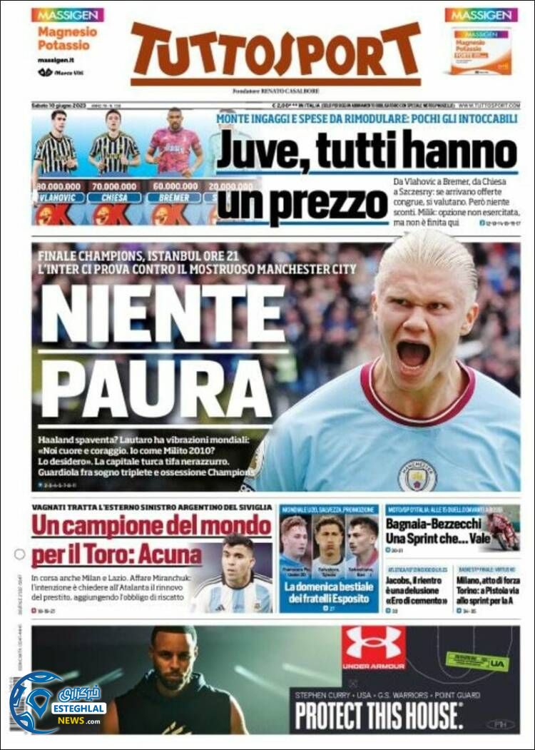 روزنامه ورزشی توتو اسپورت شنبه 20 خرداد 1402 