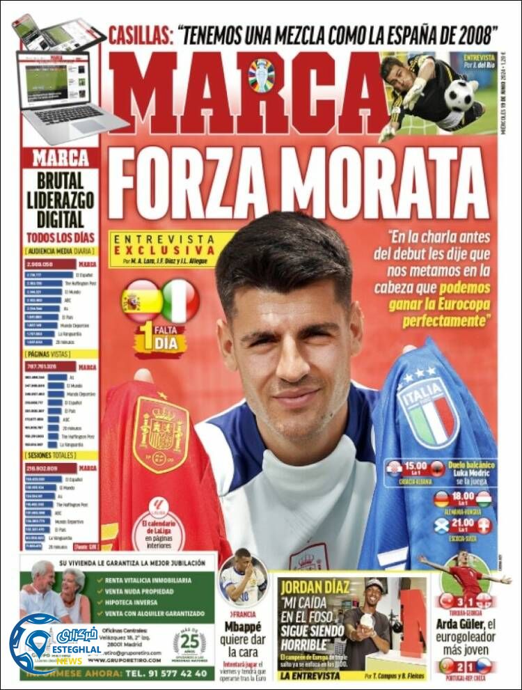 روزنامه ورزشی مارکا چهارشنبه 30 خرداد 1403 