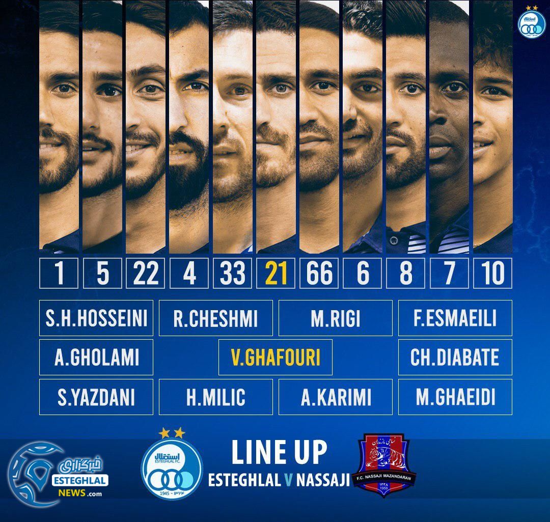 ترکیب استقلال مقابل نساجی