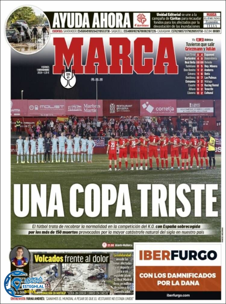 روزنامه  ورزشی مارکا جمعه 11 آبان 1403 