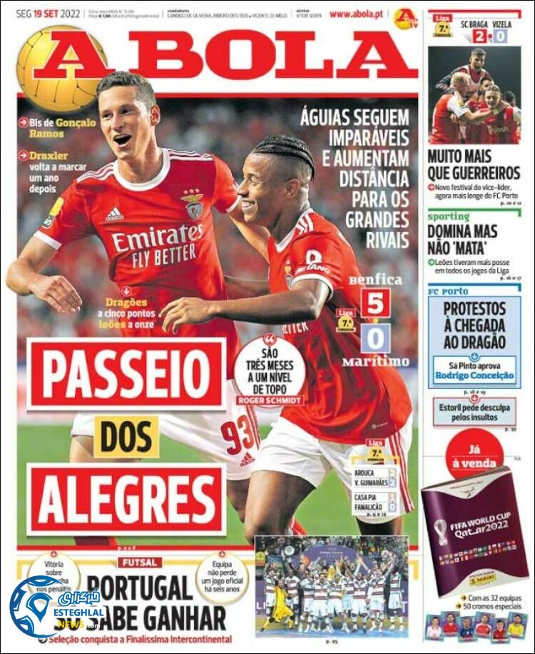 روزنامه ورزشی آبولا دوشنبه 28 شهریور 1401 