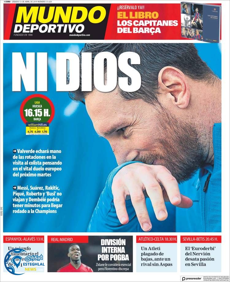 روزنامه ورزشی موندو دپورتیوو شنبه 24 فروردین 1398