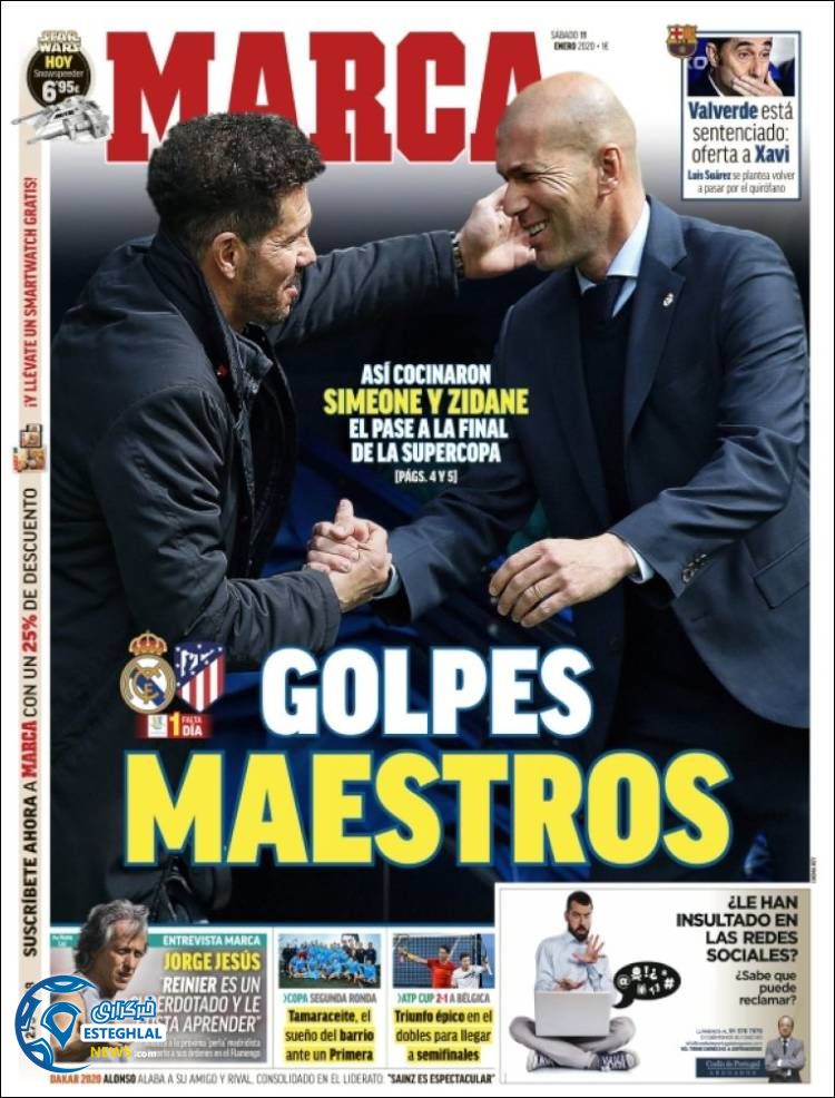 روزنامه ورزشی مارکا شنبه 21 دی 1398