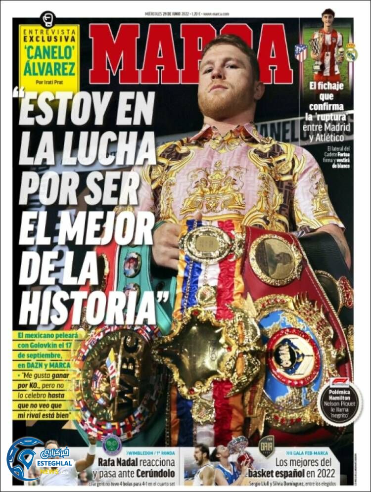 روزنامه ورزشی مارکا چهارشنبه 8 تیر 1401