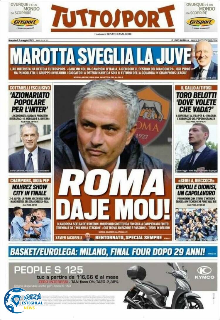 روزنامه ورزشی توتو اسپورت چهارشنبه 15 اردیبهشت 1400