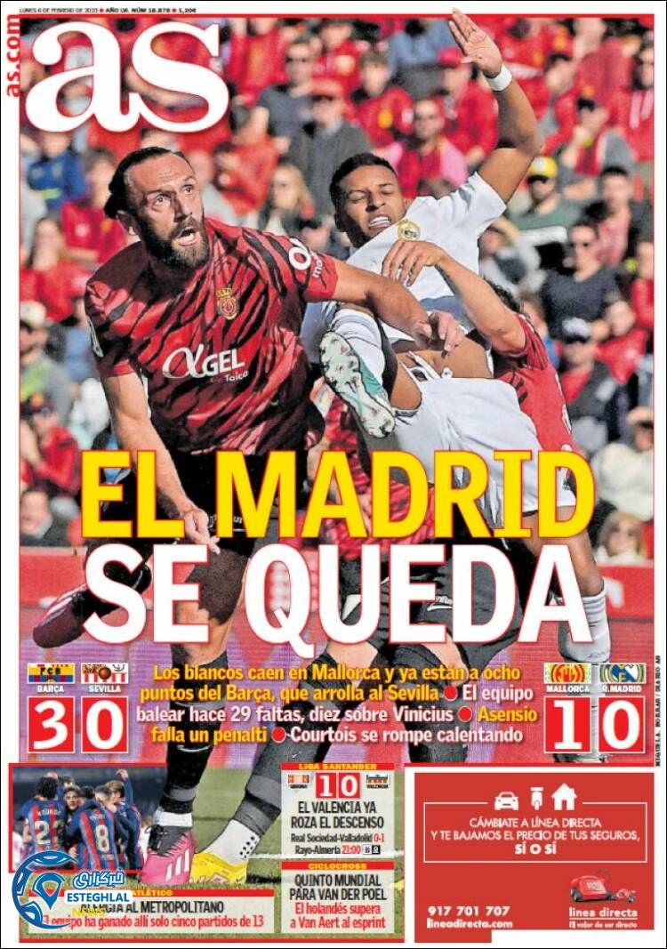 روزنامه ورزشی آ اس دوشنبه 17 بهمن 1401 